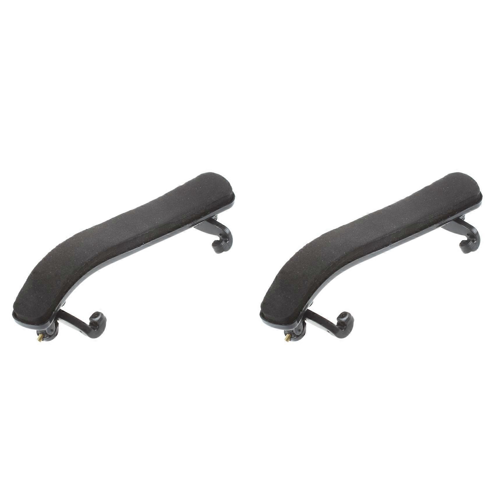 2X 4/4 Black Violin Shoulder Rest Fully Adjustable for Both Height and Angle