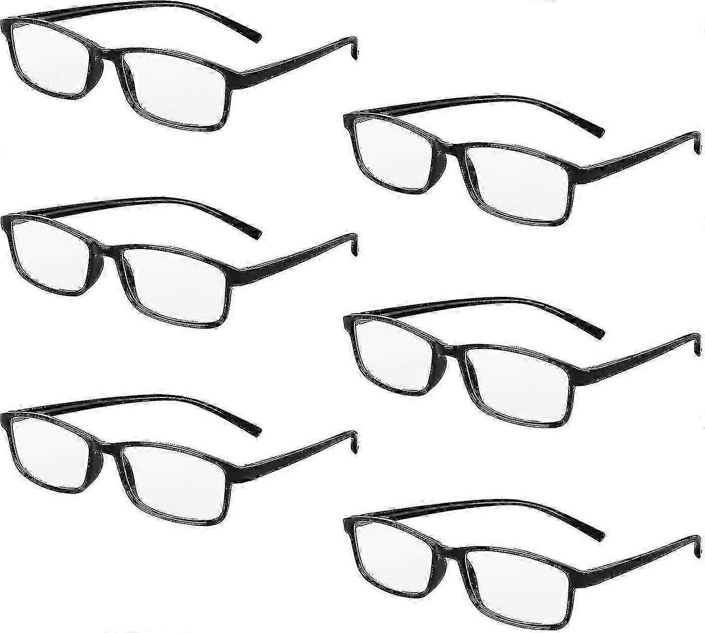 6 Pack Blue Light Blocking Reading Glasses, Spring Hinge Reading Glasses, Full