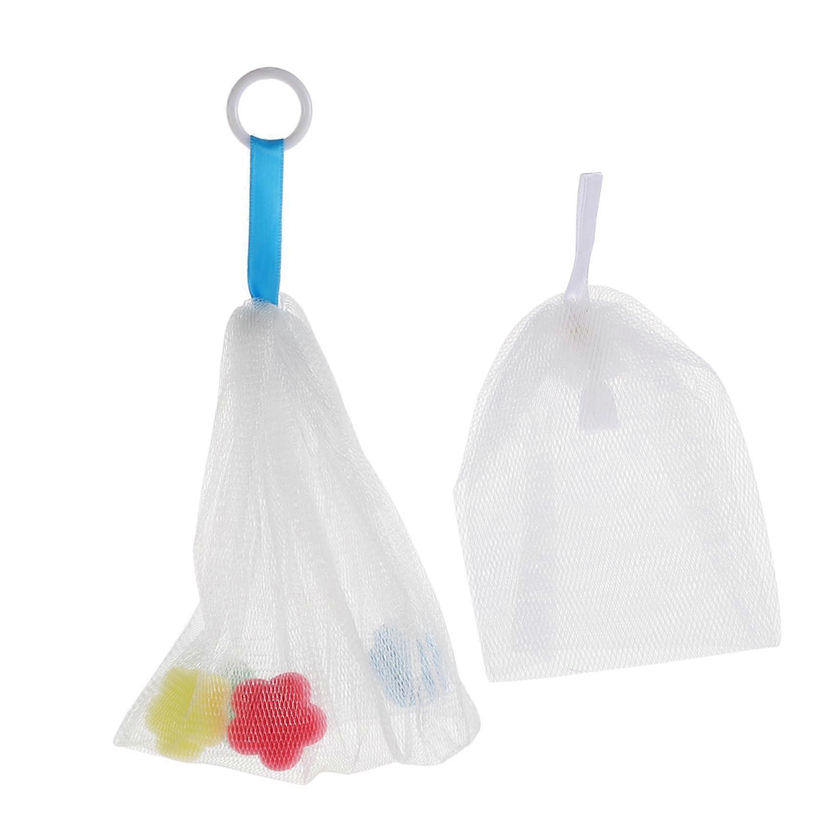 2pcs Soap Foaming Net for Gentle Facial Cleansing and Makeup Removal, Rich Foam Mesh for Handmade Soaps