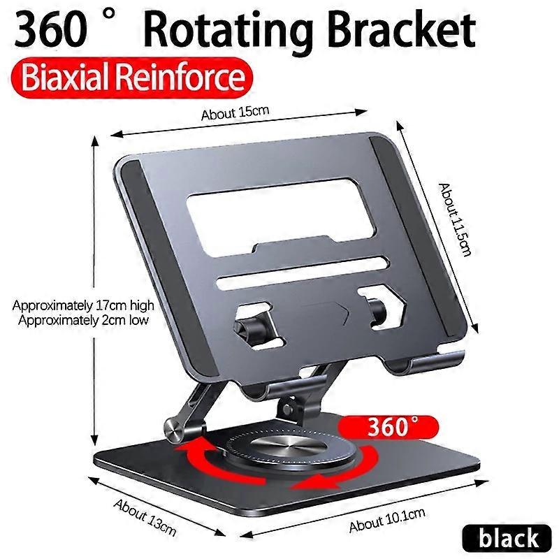 2027 Tablet Computer Bracket 12.9-inch Aluminum Alloy Metal 360�� Rotating Lifting Lazy Desktop Mobile Phone Support Bracket