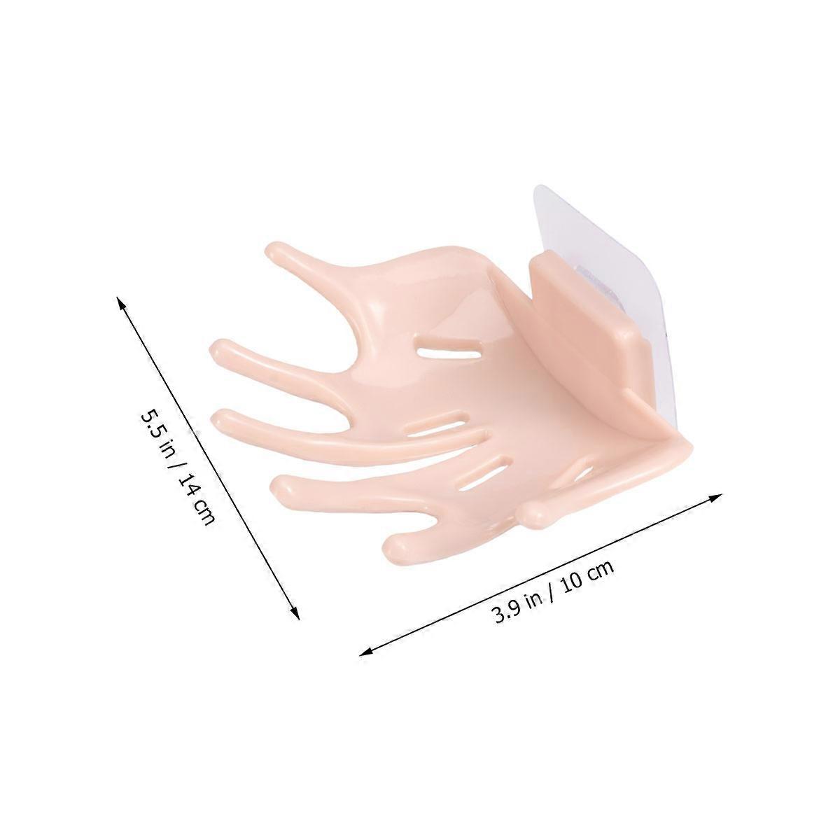 Rosy Hand Shaped Soap Case Soap Container for 2Pcs Bathroom Use