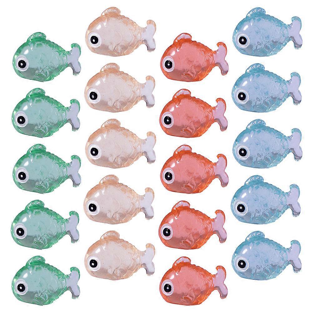 Artificial Fish Resin Decorations for Decoration 60Pcs Miniature Set