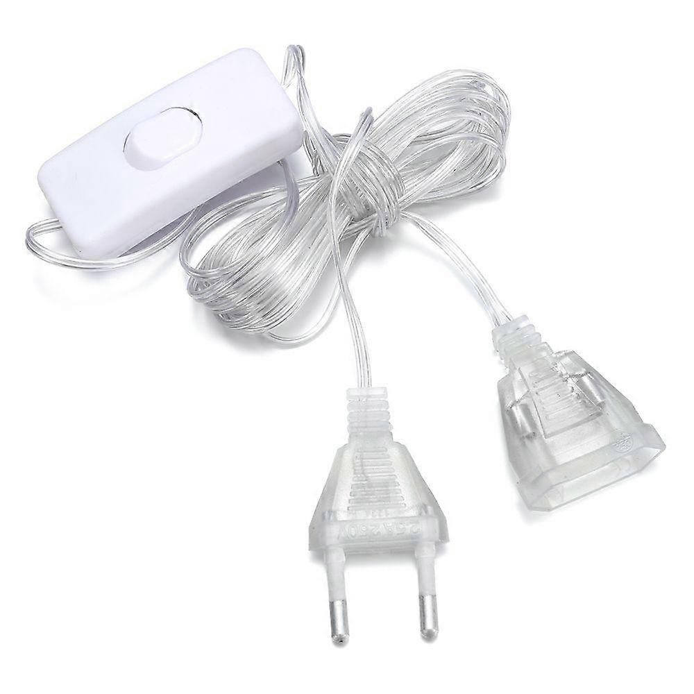 Lantern Line Transparent 3m With Switch Light String Extension Cord Cable 220V Extension Cord
