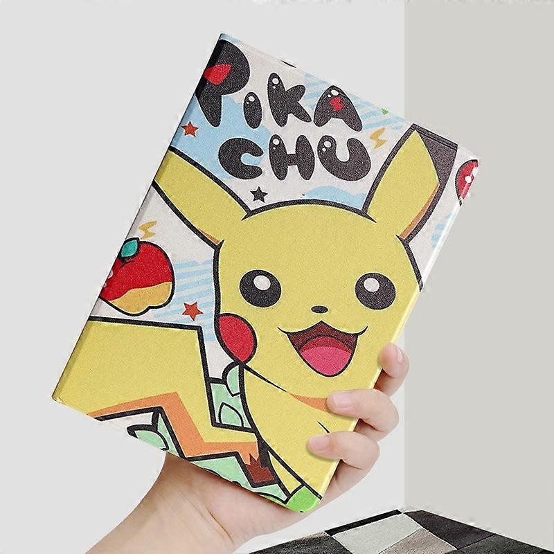 Capa elegante para iPad 2022 Edition de 10,9 polegadas com estampa do Pikachu, feita de silicone macio.