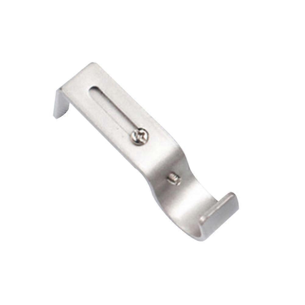 Adjustable Iron Window Curtain Rod Bracket Holder Drape Bar Fixed Hook Clamp