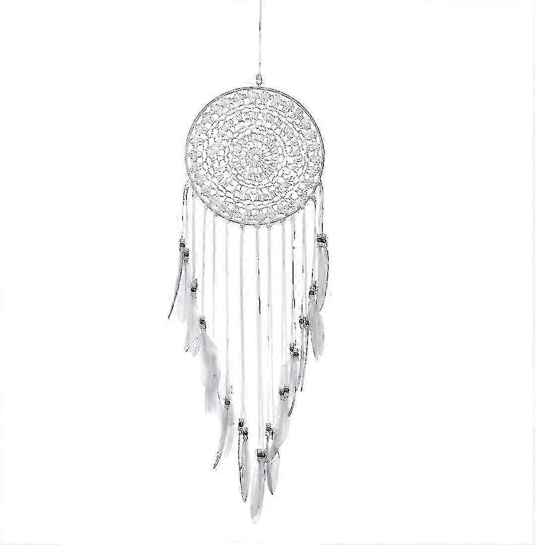 White Feathers Dream Catcher Wall Hanging