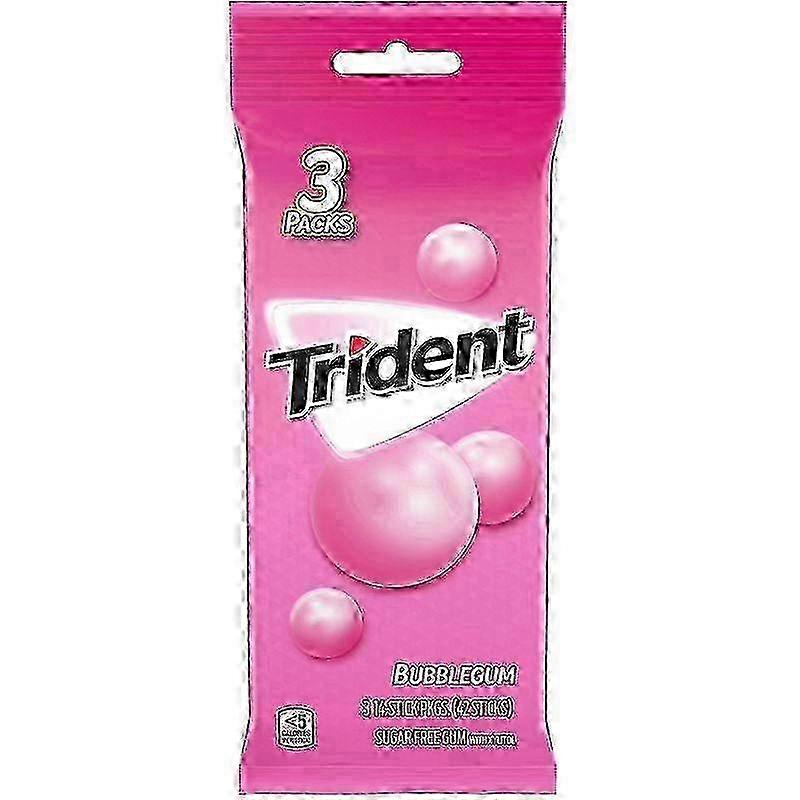 Trident חבילת מסטיק מסטיק, ללא סוכר, 3 EA