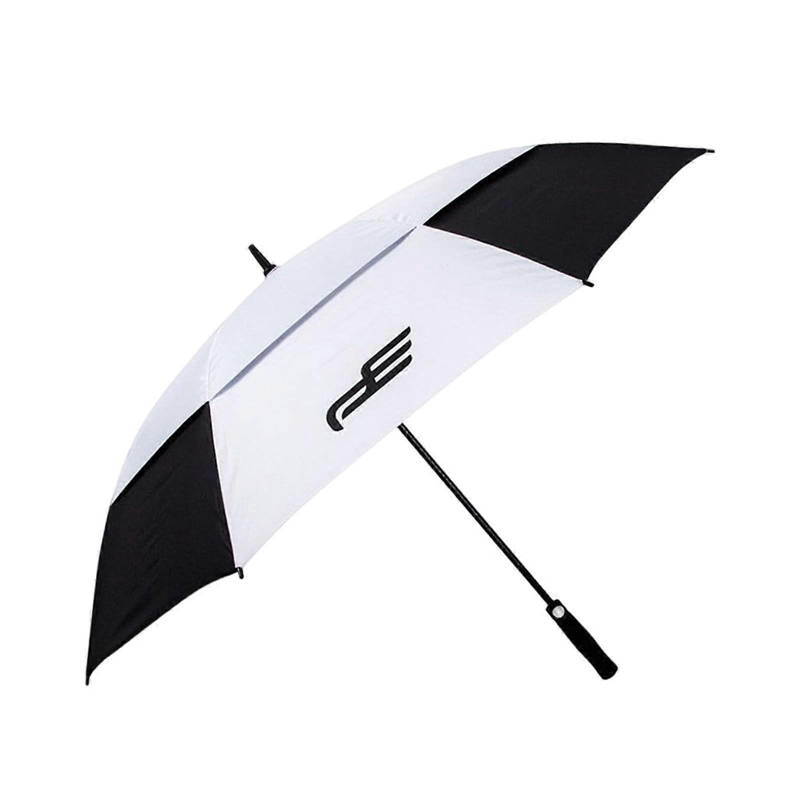 Men's 53 Inch Automatic Open Windproof Golf Umbrella with Comfort Grip Handle White