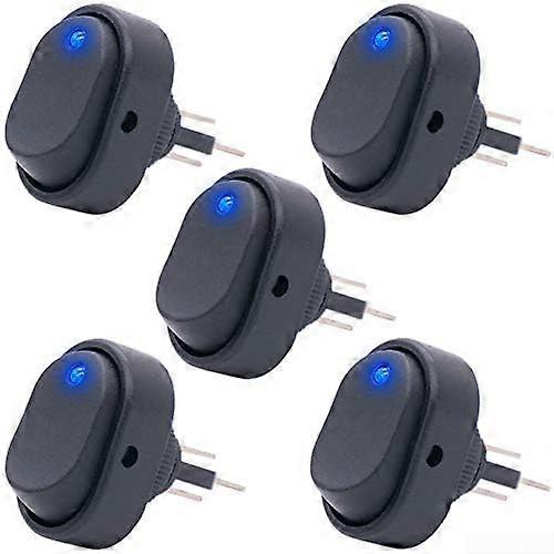 12V 30A Heavy Duty LED Toggle Switch with Blue Indicator for Car and Boat