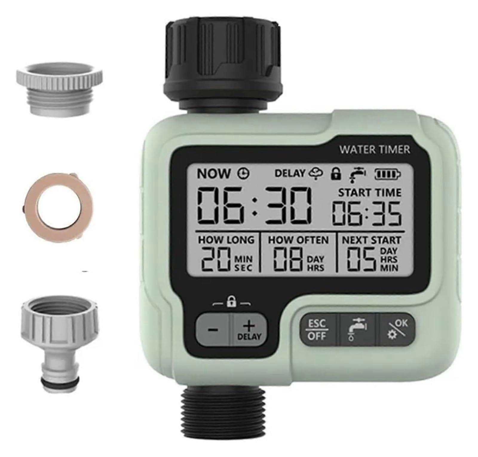 Automatic Water Timer with Digital Garden Irrigation Controller for Outdoor Lawn Sprinkler