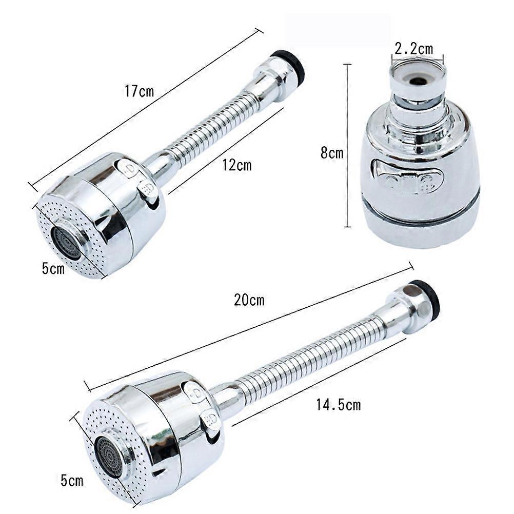 Splash-Proof Tap Filter Water Faucet Sprinkler for Kitchen Use Silver