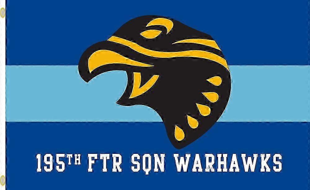 Usaf 195th Fighter Squadron Warhawkssingle-sided Flag Banner