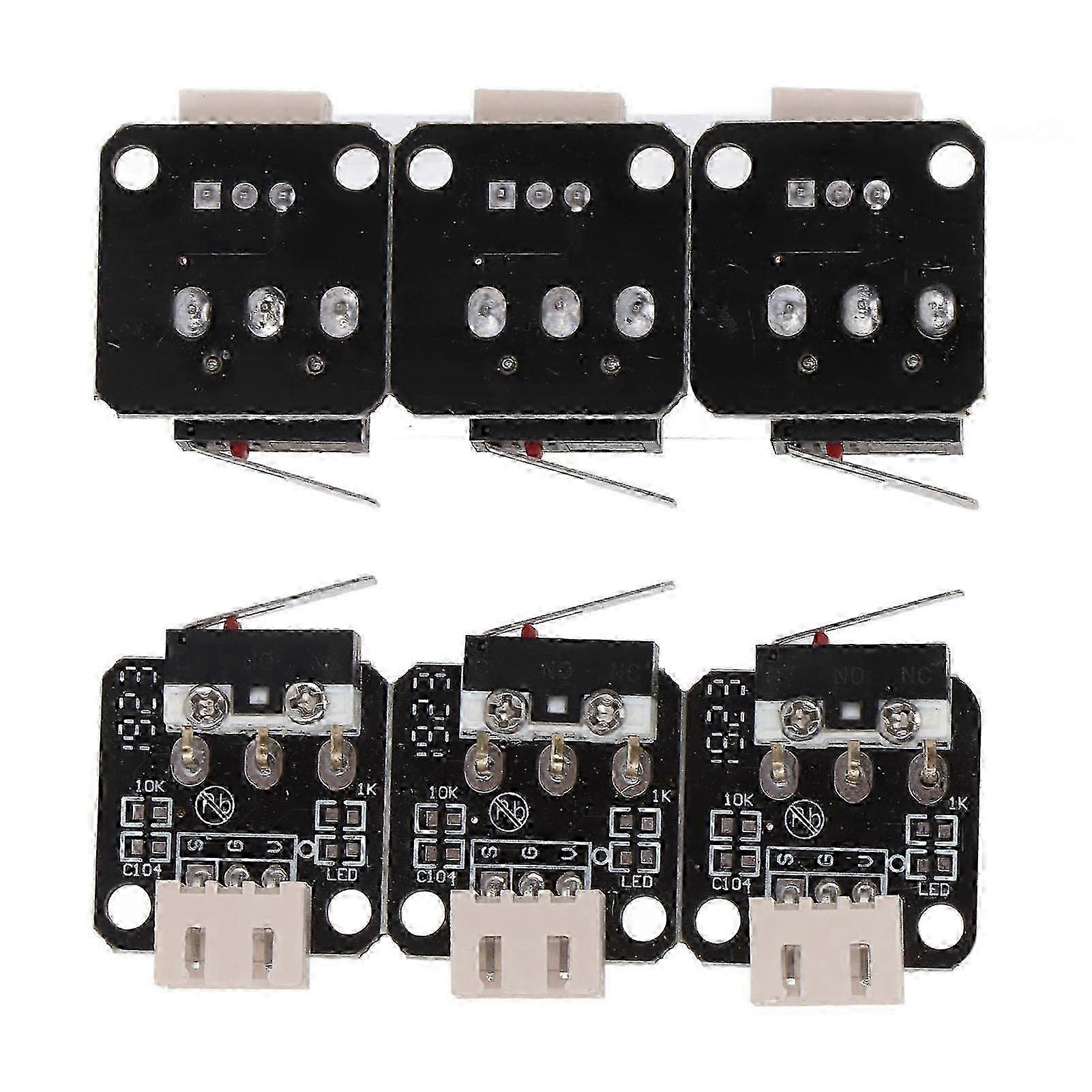 6Pcs Printer Limit Switch 3 Pin N / ON / C Control Durable Better Toughness 3D Printer Parts