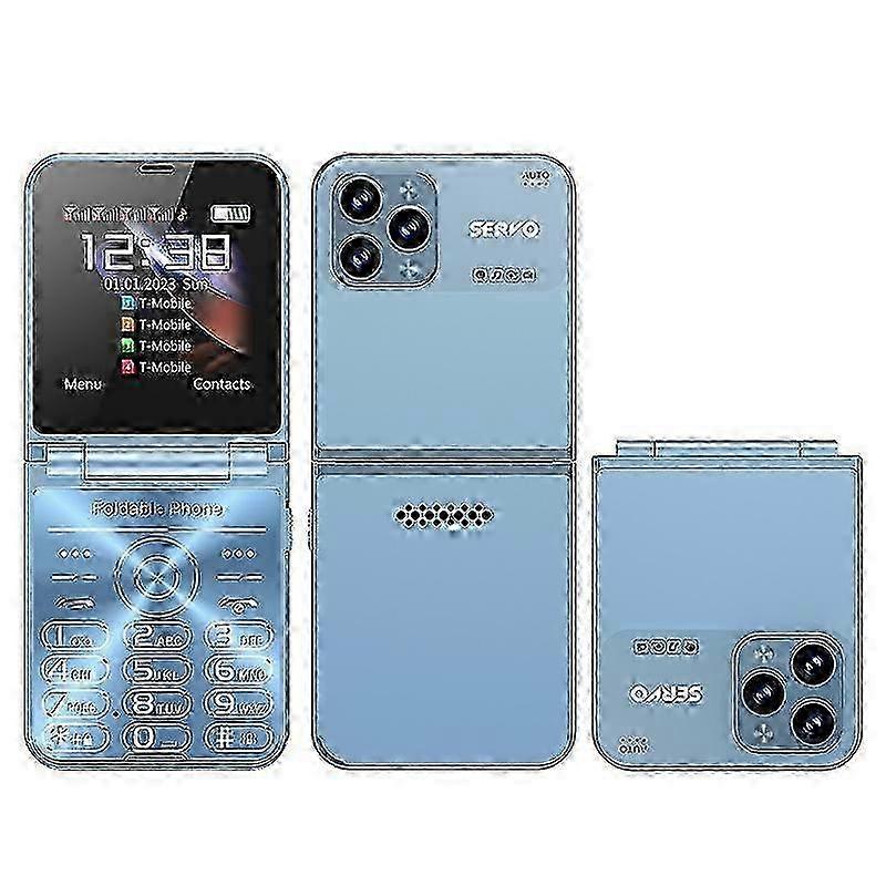 2025 SERVO Flilo7 Quad SIM Flip Foldable 2G Phone for Elderly