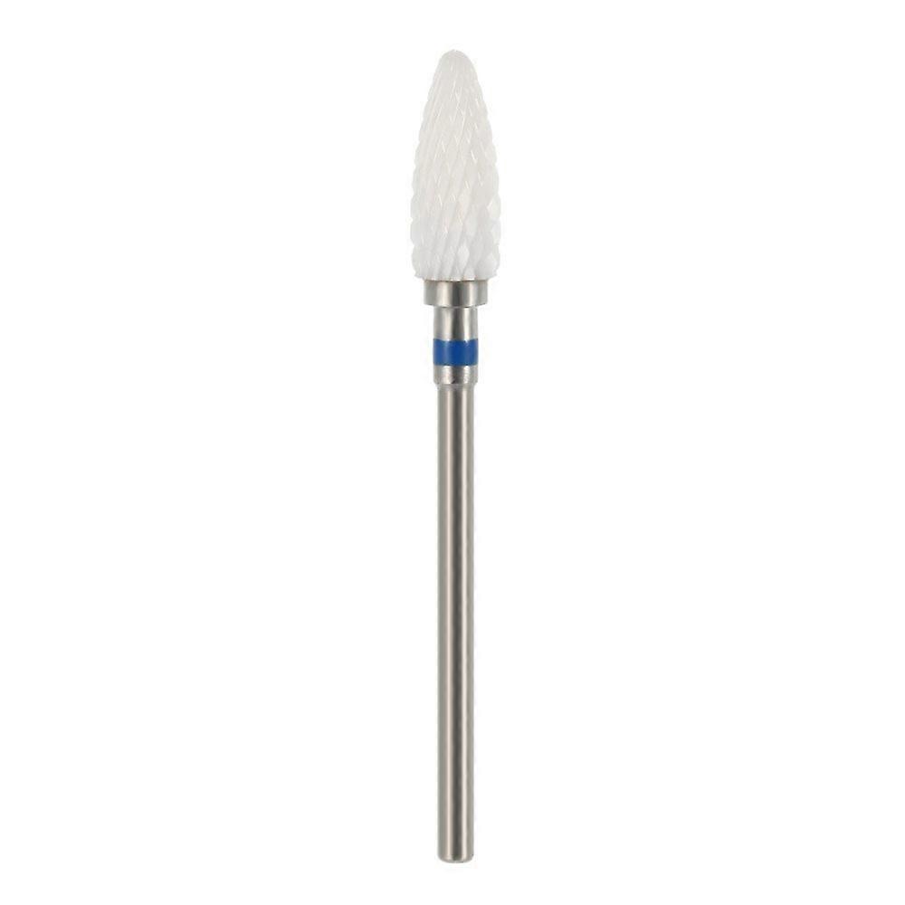 Ceramic Nail Drill Bit 3/32 Medium Flame White for Cuticle Removal and Professional Nail Art