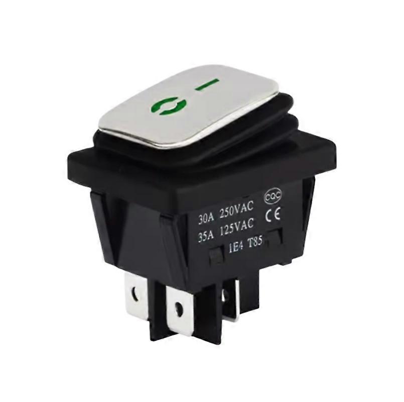 for Bread Maker Welding Machine High Current 30A Waterproof Rocker Toggle Switch High Power KCD4 with Indicator Light 4-pin Green Indicator