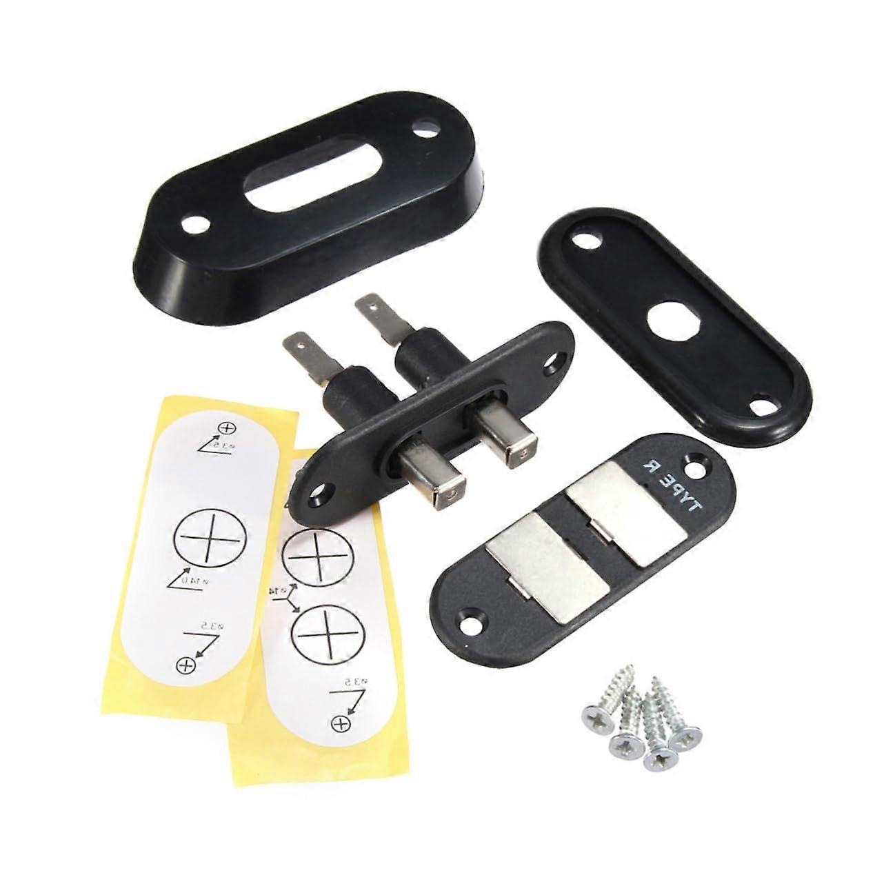 Sliding Door Lock with Alarm and Door Jamb Light, Central Locking Compatible, Motion Sensor, Black