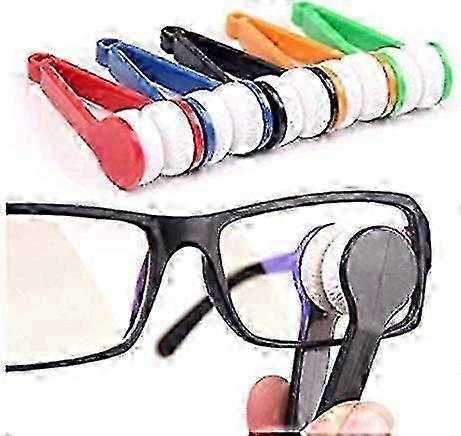 5 Pcs Mini Sun Glasses Eyeglass Microfiber Spectacles Cleaner Soft Brush Cleaning Tool