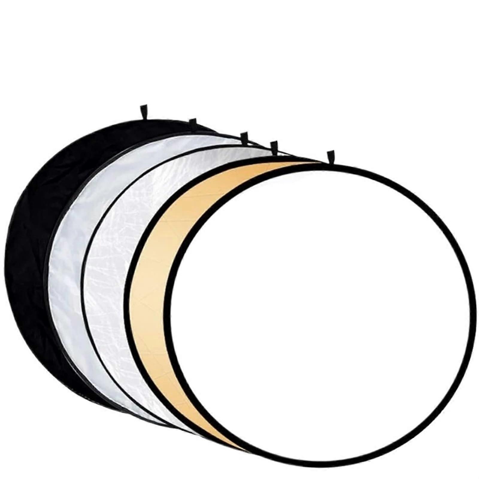 5in1 Photography Reflector 80cm Foldable MultiColor Light Diffuser for Outdoor Portraits