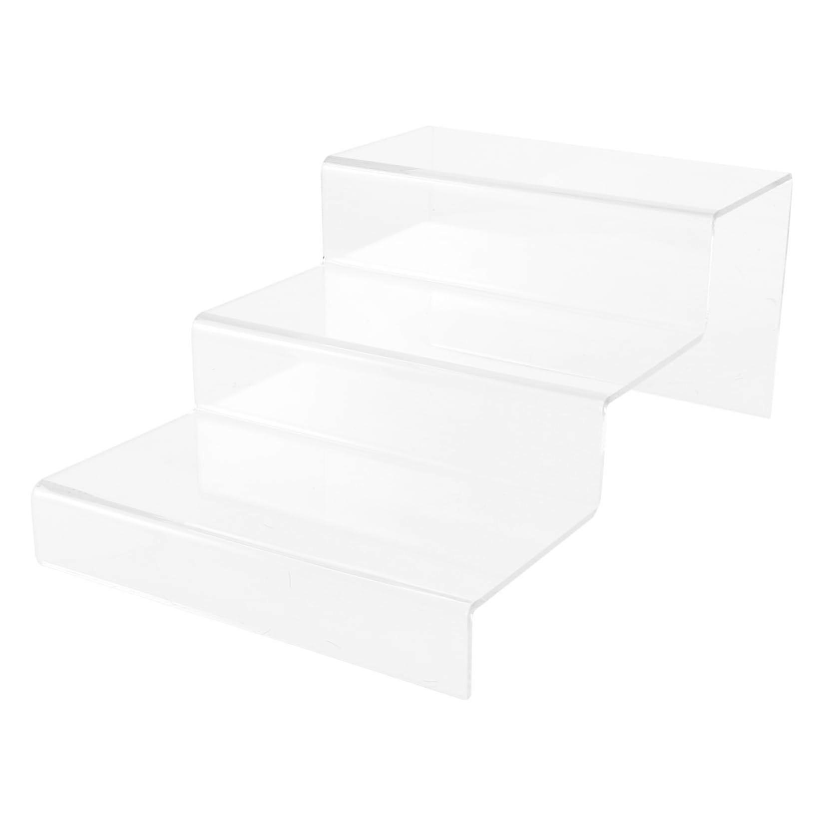 Transparent Acrylic Three Layer Shoe Rack Organizer for Closet and Vanity Storage