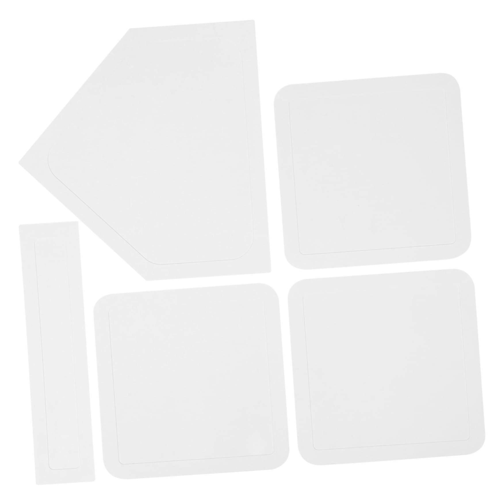 10 Pcs Rubber Throw Down Baseball and Softball Bases Set with NonSlip Pitcher Training Plate