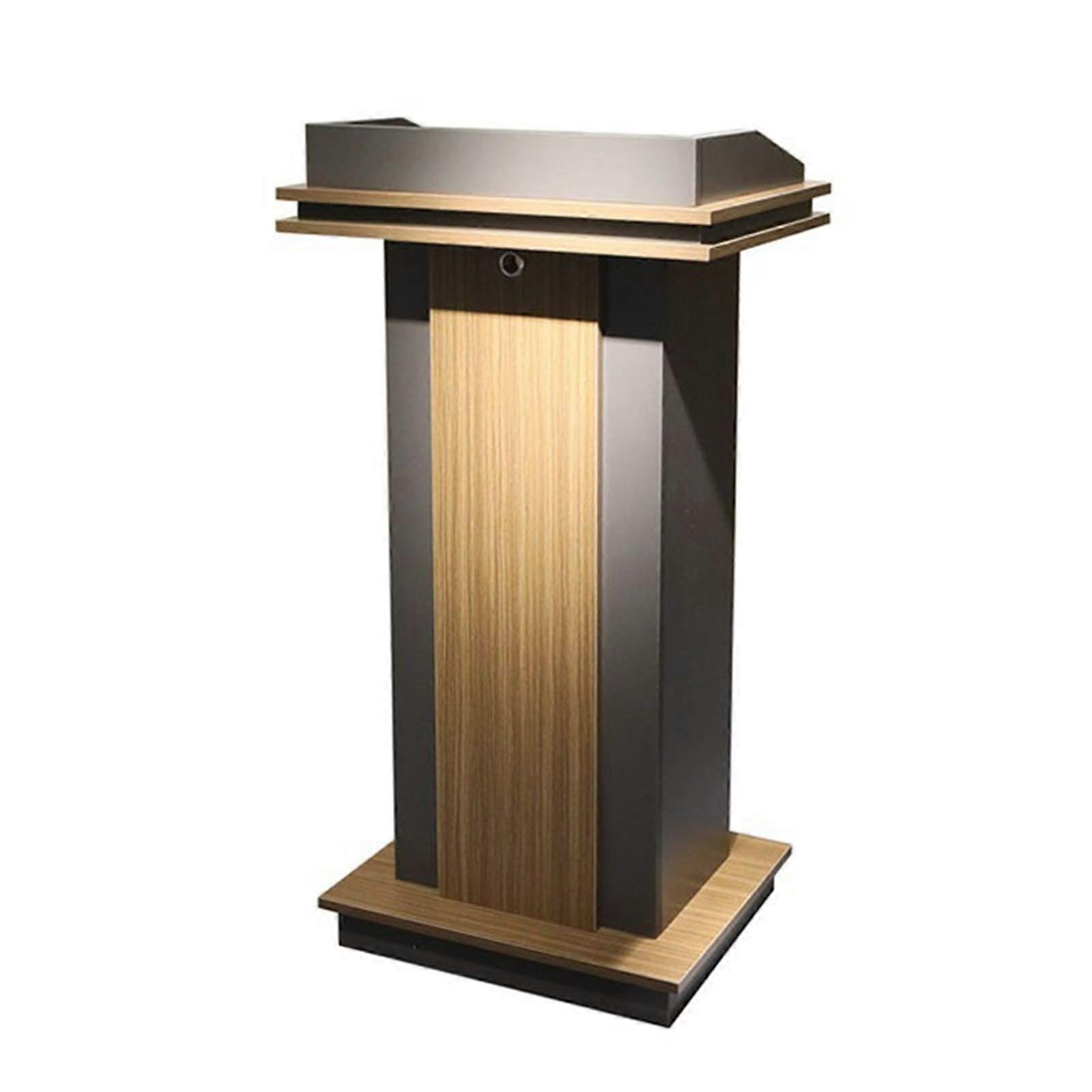 Podium Stand Dark Gray Standing Lectern for Classroom and Office Teaching Presentation MultiPurpose Use