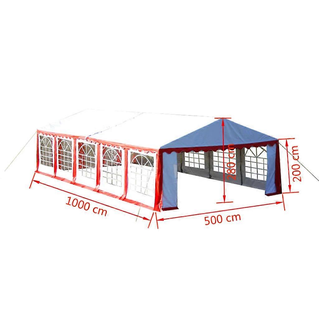 vidaXL Partytent 10x5 m rood