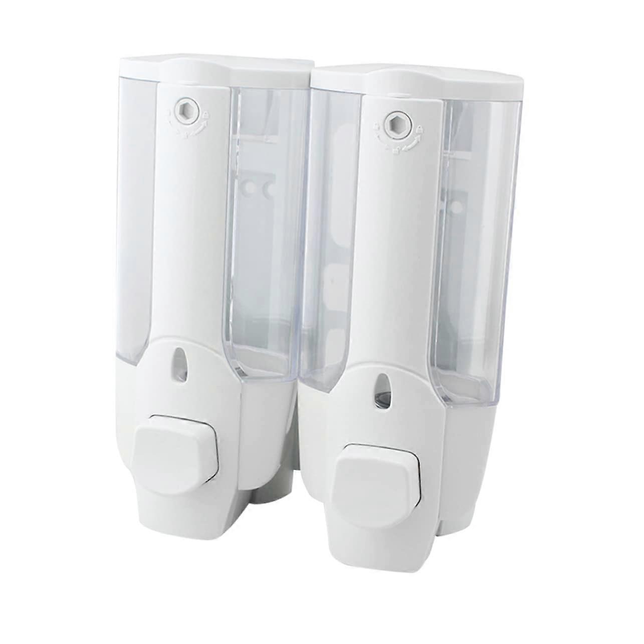 Wall Mounted Soap Dispenser with NonSlip Button and Transparent Window for Bathroom and Kitchen