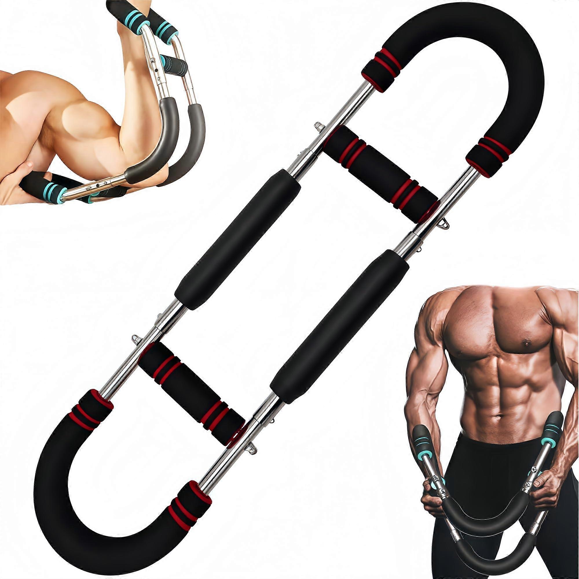 Adjustable Arm Workout Equipment with Spring Resistance for Arm and Chest Training Red 40