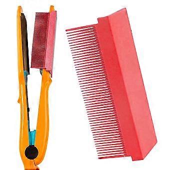 Barber Straightening Kam Vedhæftning, kvinder DIY Kamme Tilbehør Passer Hår Glatning Fladjern V Type Hår Styling Værktøj til professionel eller hjem Os