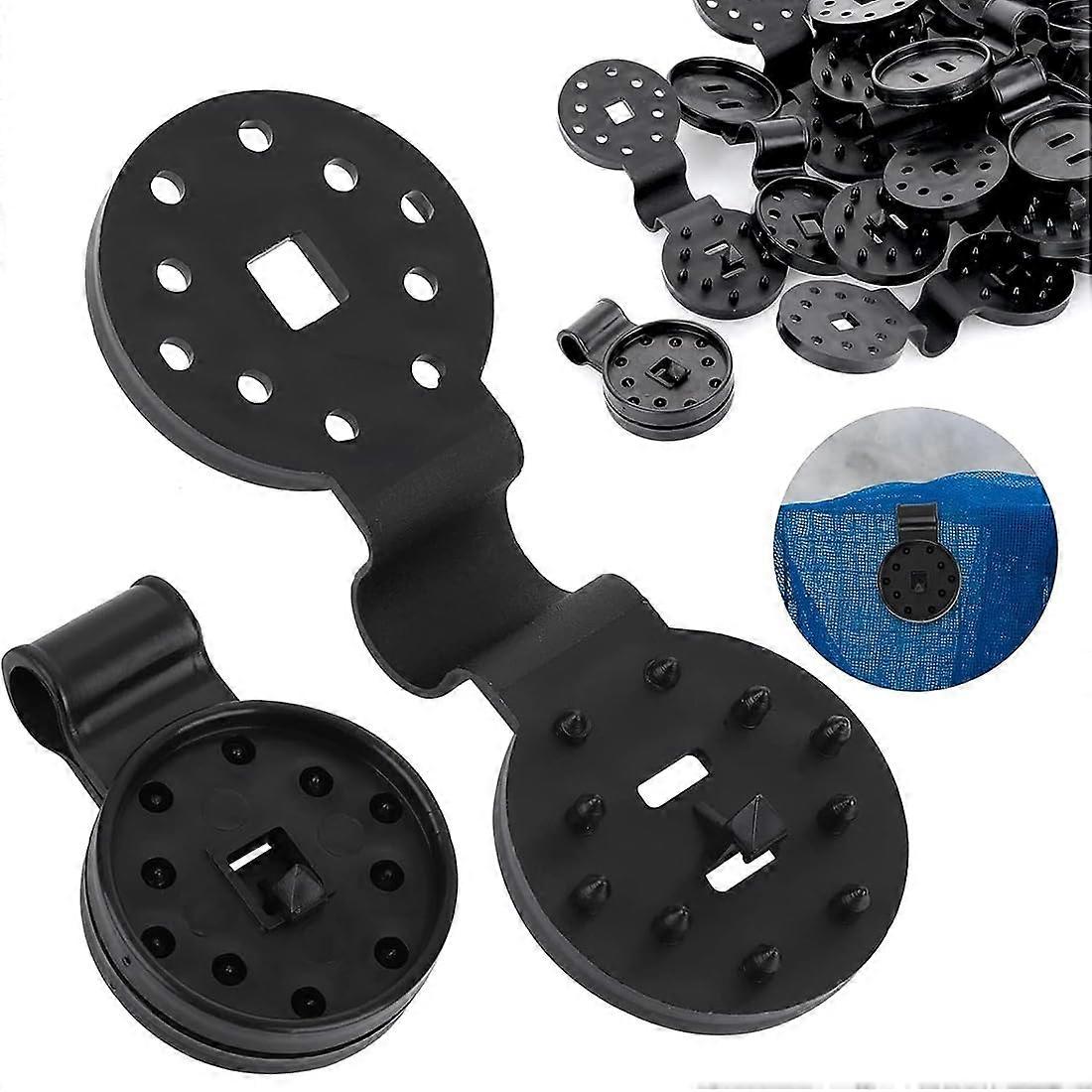 30 plastic garden net clips with quick-release rings and eyelets