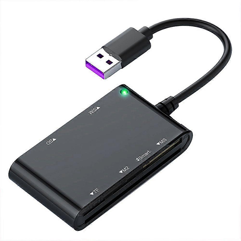 USB 3.0 Multi Card Reader 6 in 1 Smart/MS/M2/TF/SIM/SD Picture Card Reader USB3.0 Card Reader