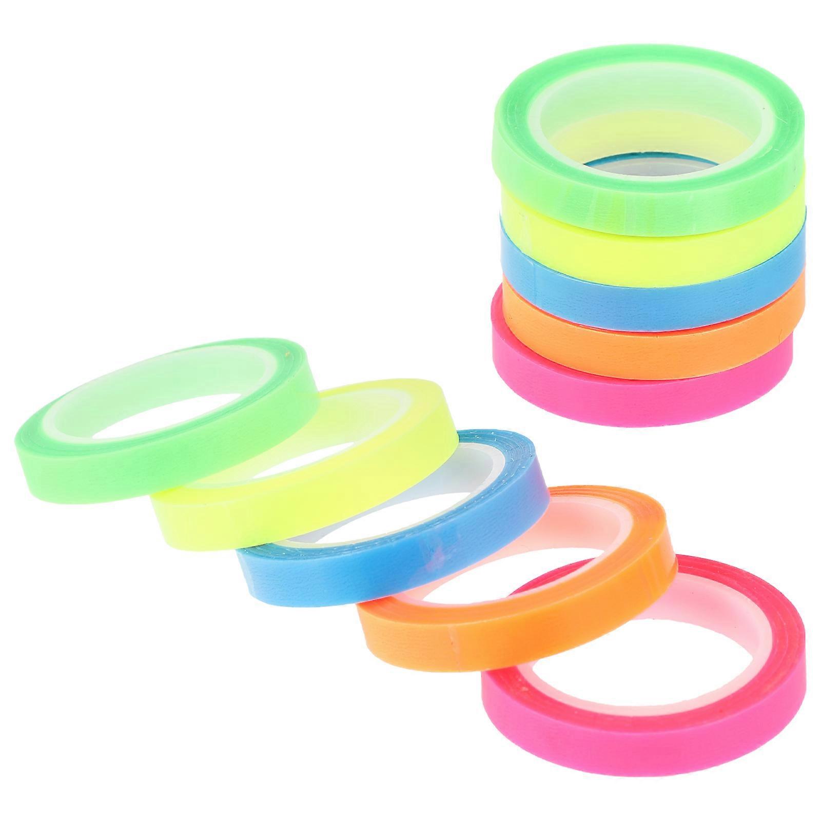 Assorted Color Transparent Note Tapes Highlight Tape for Decoration 50 Rolls