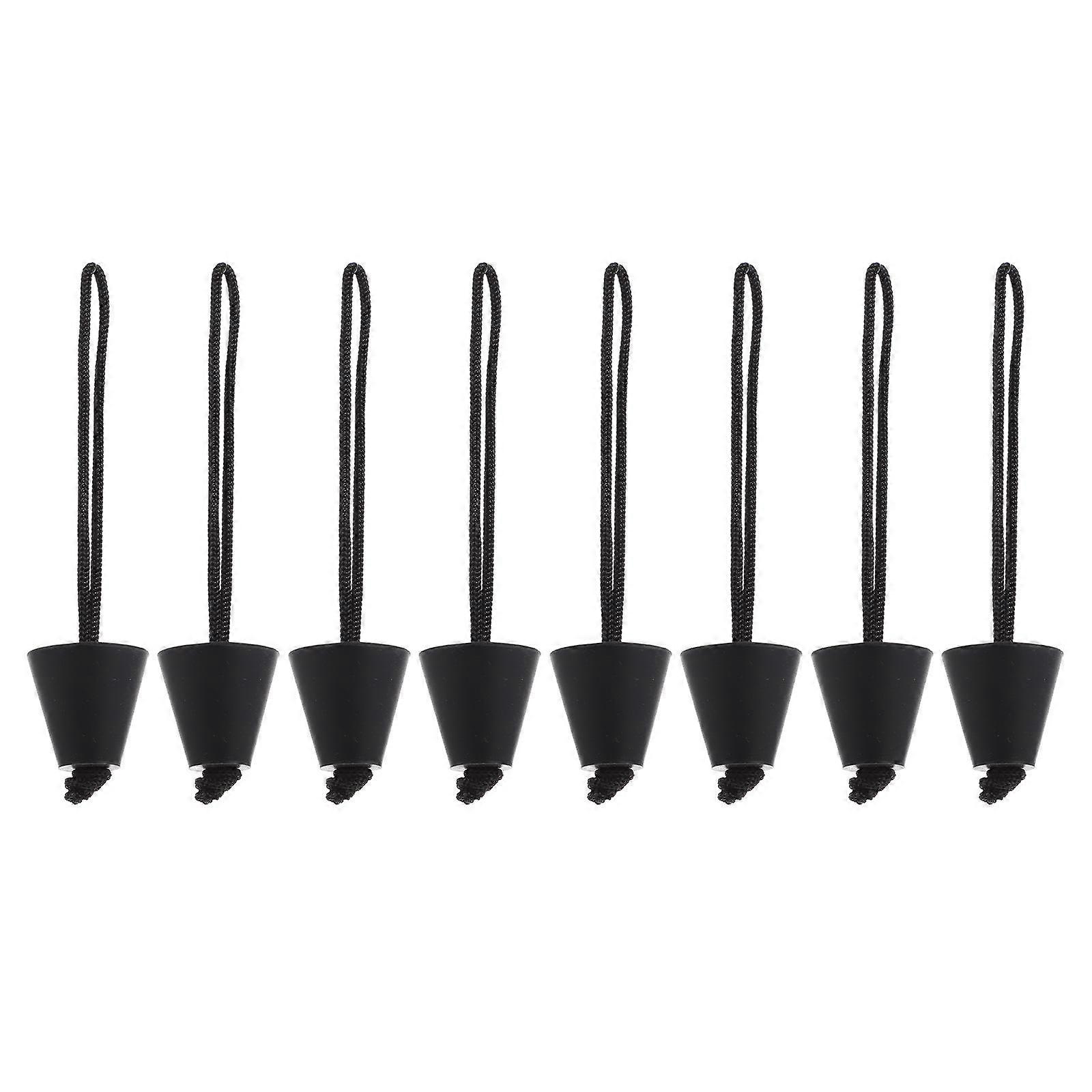 Professional Kayak Plug Silicone Scupper Stopper for Canoe 8Pcs Black Set