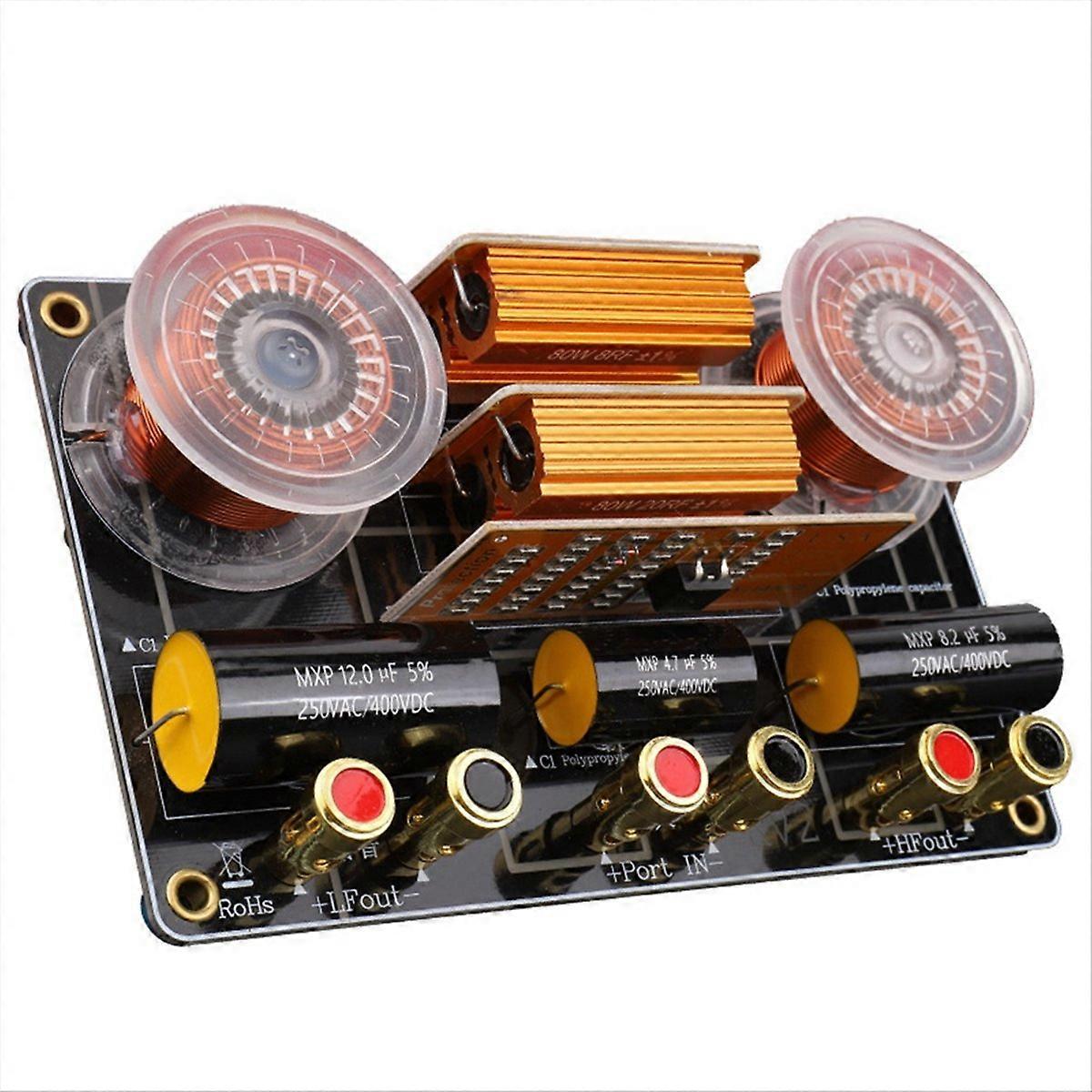 2 Way 800W Speaker Frequency Divider with Tweeter Fuse Protection