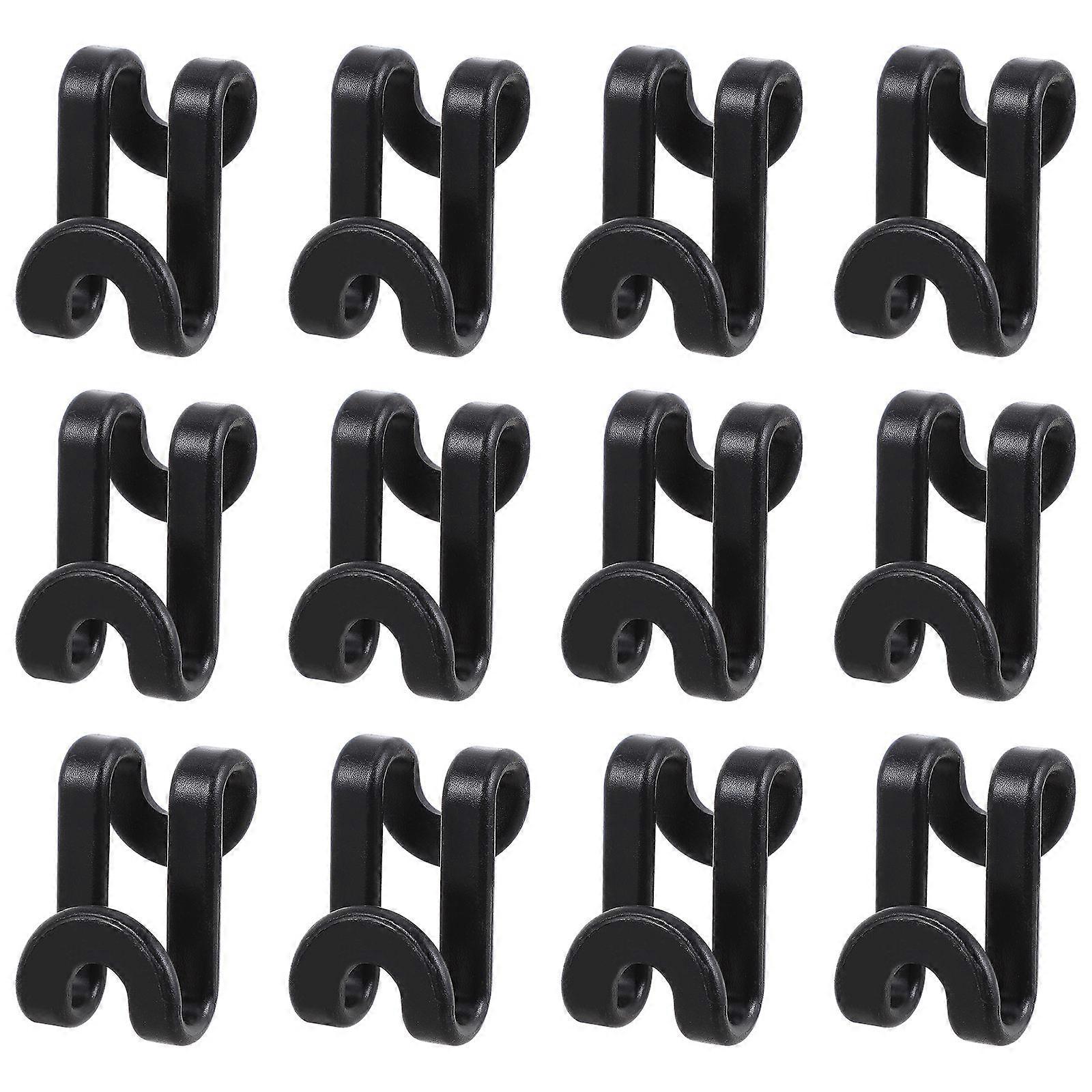 Clothes Hanger Connector Hooks for Space Saving with 12Pcs ABS Hooks