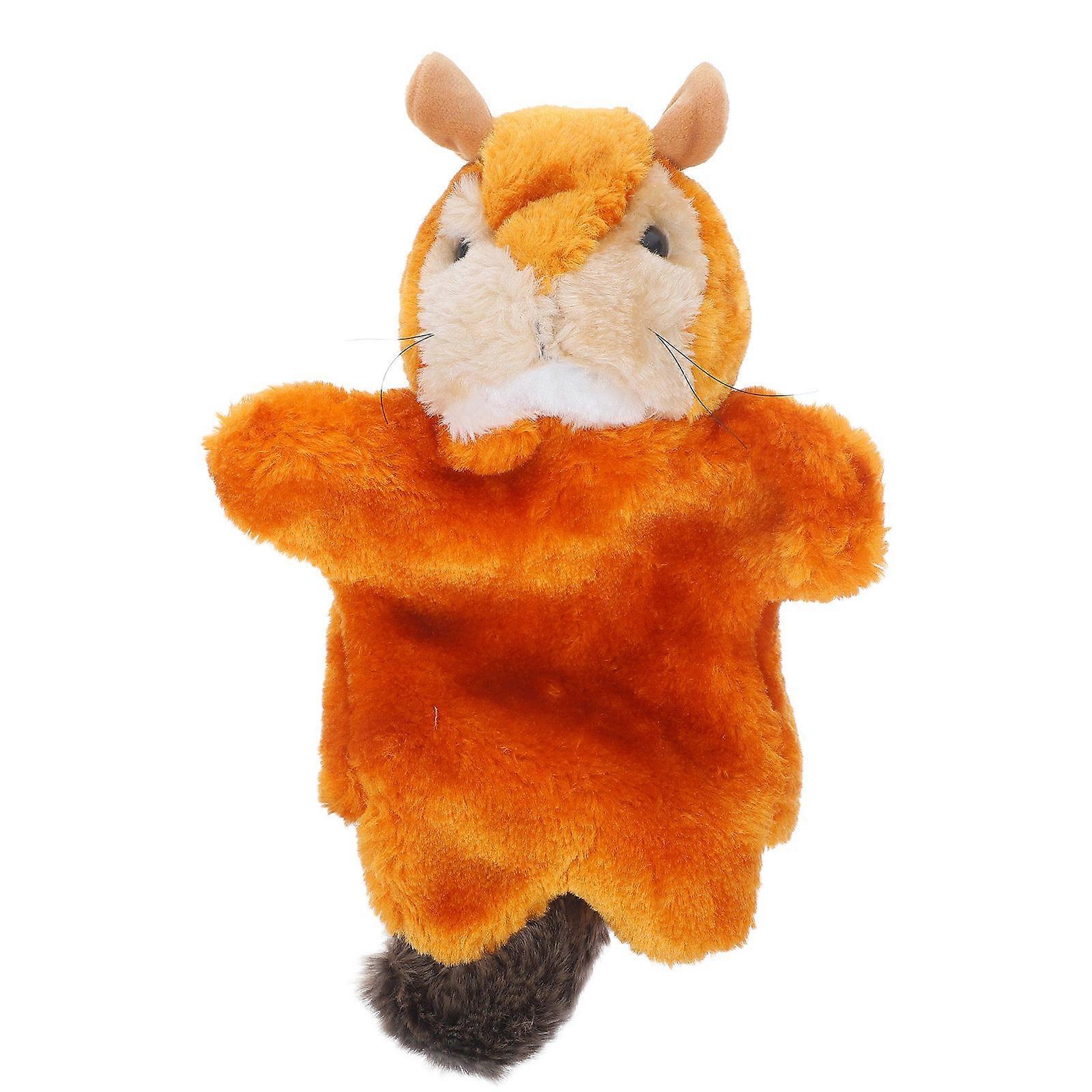 Squirrel Hand Puppet Stuffed Puppet Toy for Imaginative Activities Brown