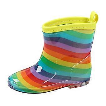 Botas de chuva infantis, botas de chuva para meninas, botas curtas, coloridas e estilosas para crianças e bebês, fáceis de calçar, leves, para uso diário em atividades ao ar livre e esportes.