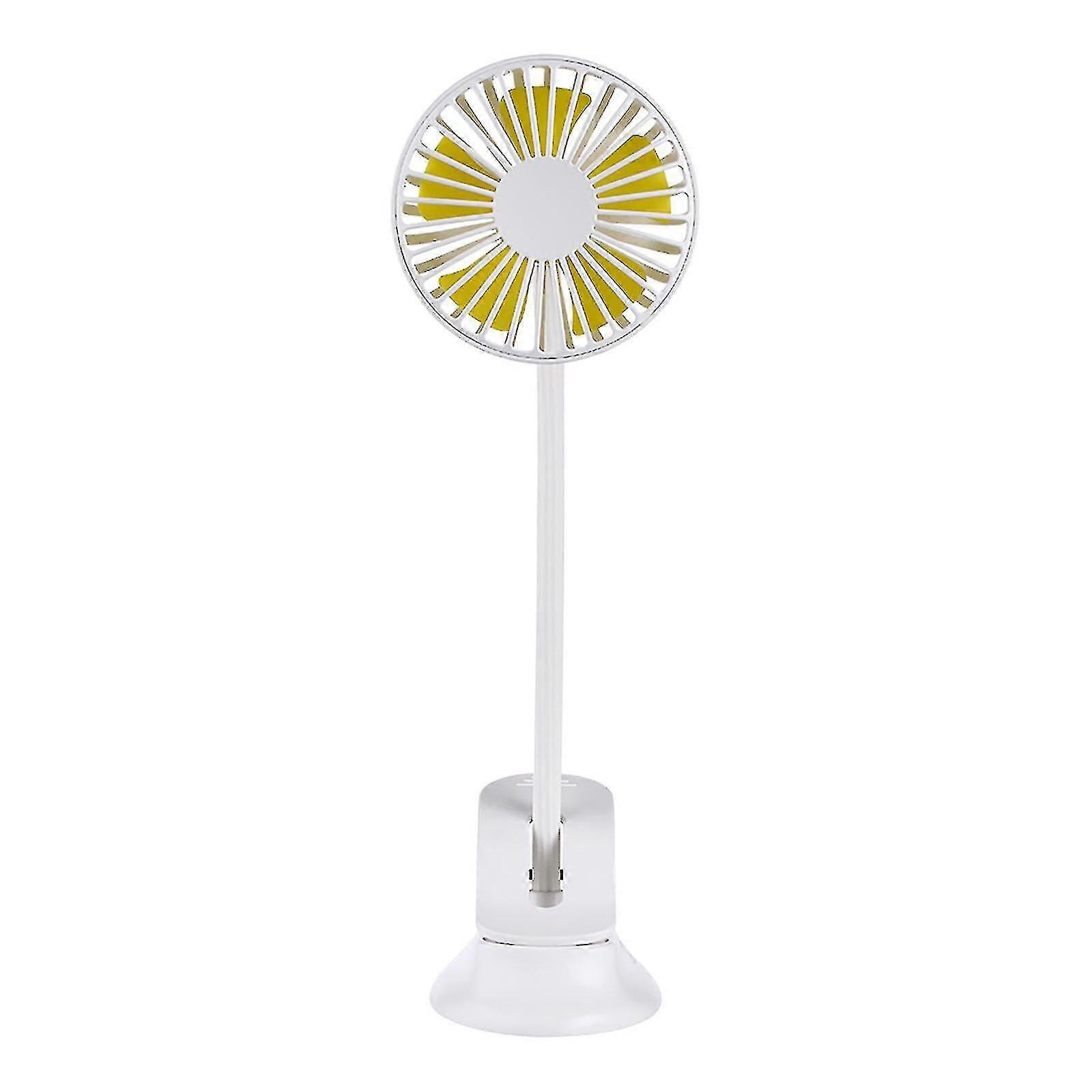 USB windy small fan desktop mini adjustable angle small clip fan white