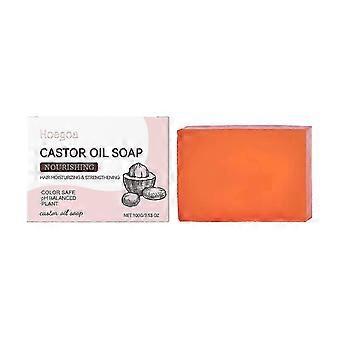 Castor Oil Shampoo Soap - Natural Hair Growth, Moisturizing & Softening, 100g