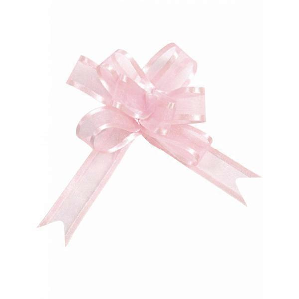 5 mini rosa organza-rosetter 16 mm