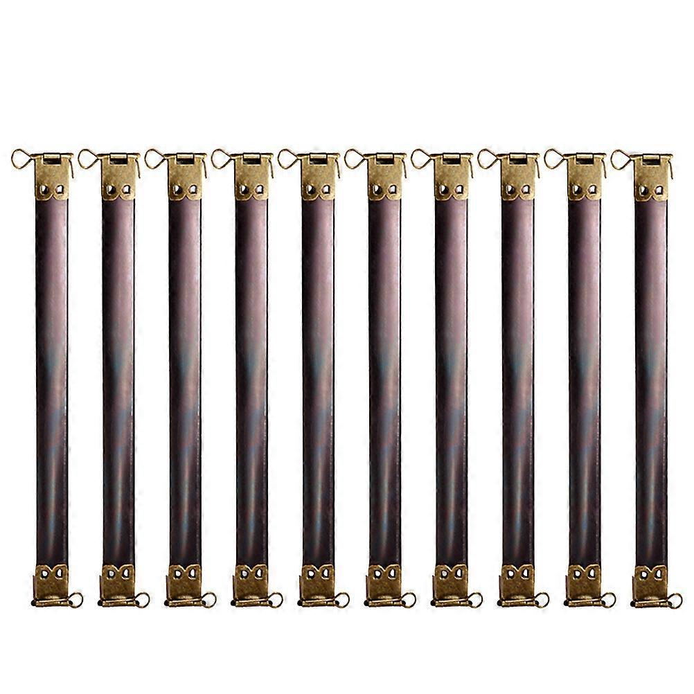 Dark Brown Metal Internal Flex Frames for Handbag 10Pcs Spring Clips