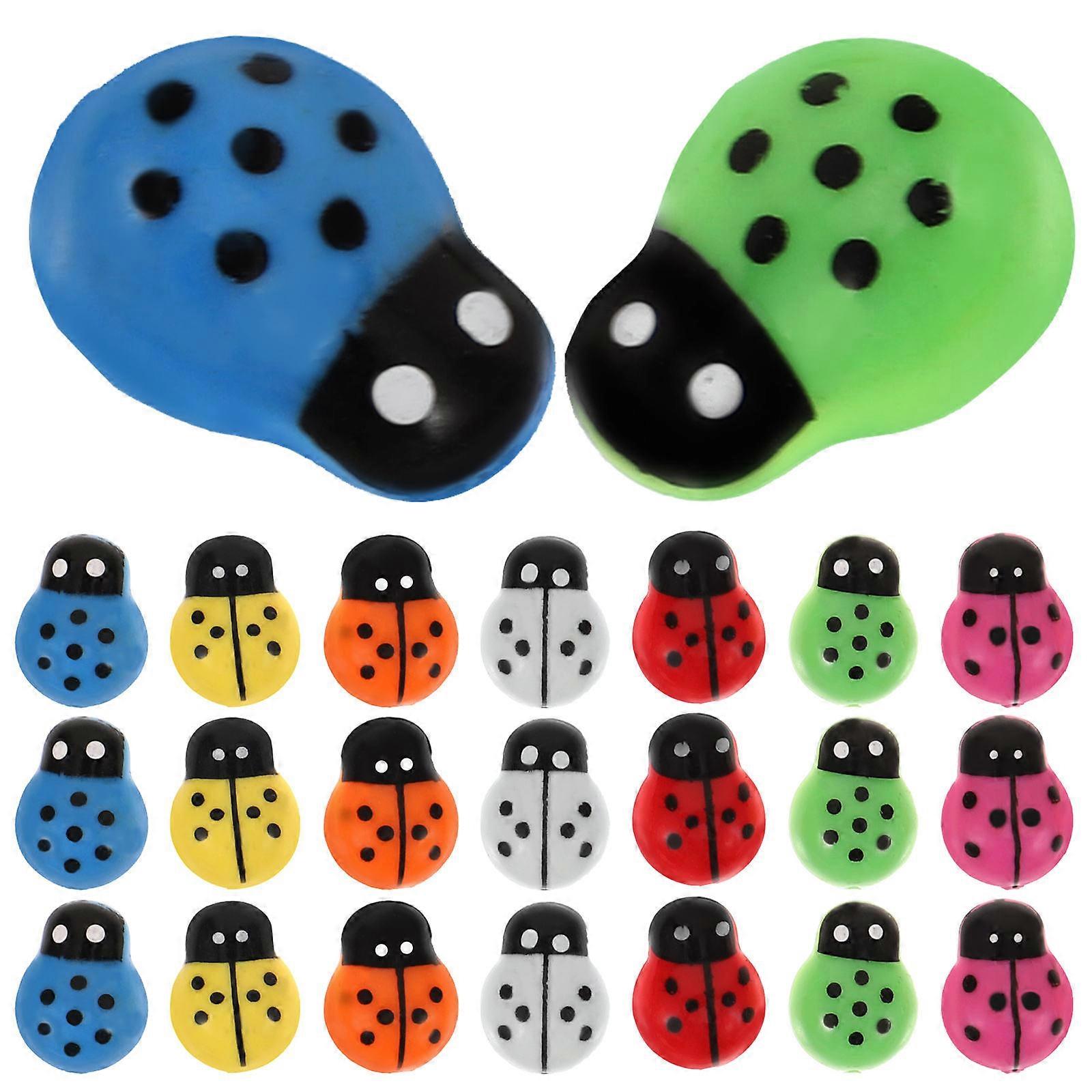 Tiny Ladybug Charm Mini Ladybug Figures Decoration Home Decoration 80Pcs