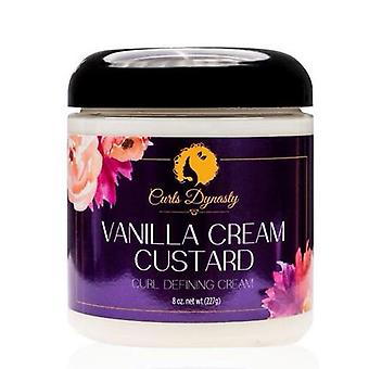 Curls Dynasty Vanilla Cream Custard Moisturizing Frizz Control Hair Styling Cream, 8 Oz