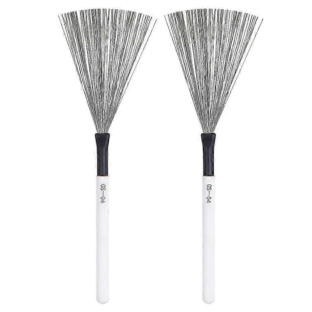 4Pcs Steel Wire Drum Brushes for Drummer Performance