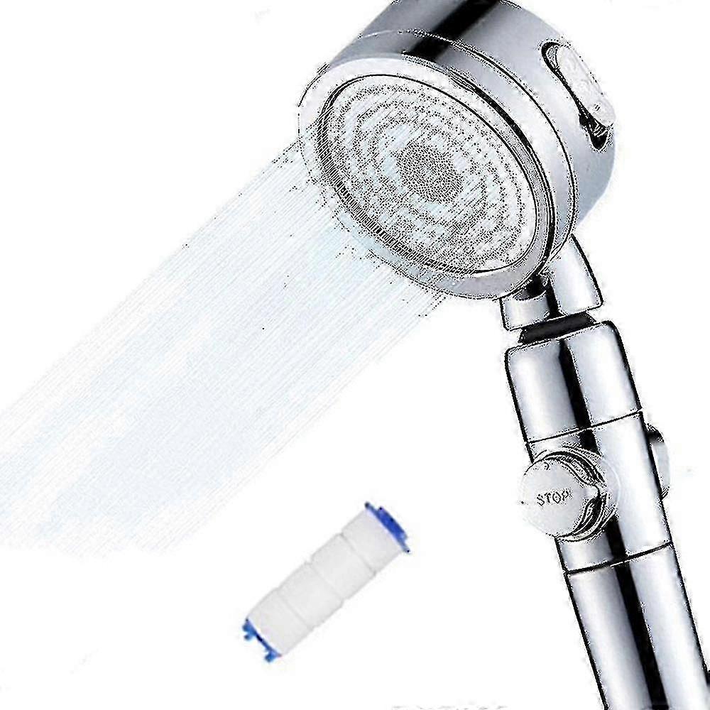 High Pressure Shower Head, With On/off Full Shutoff Push Button