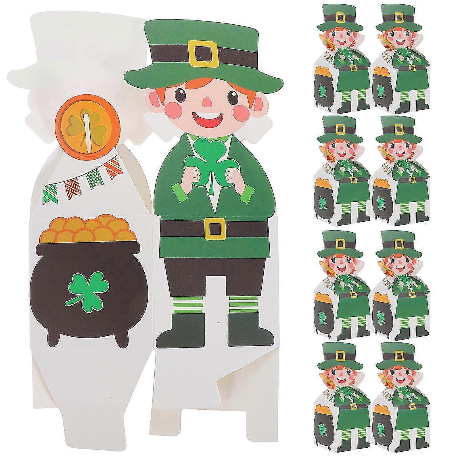 St Patricks Day Leprechaun Gift Boxes compatible with Wrapping 10Pcs