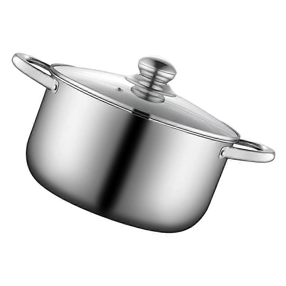 1pc Stainless Steel Cookware Soup Pot Multi-functional Pot Kitchenware (Silver)