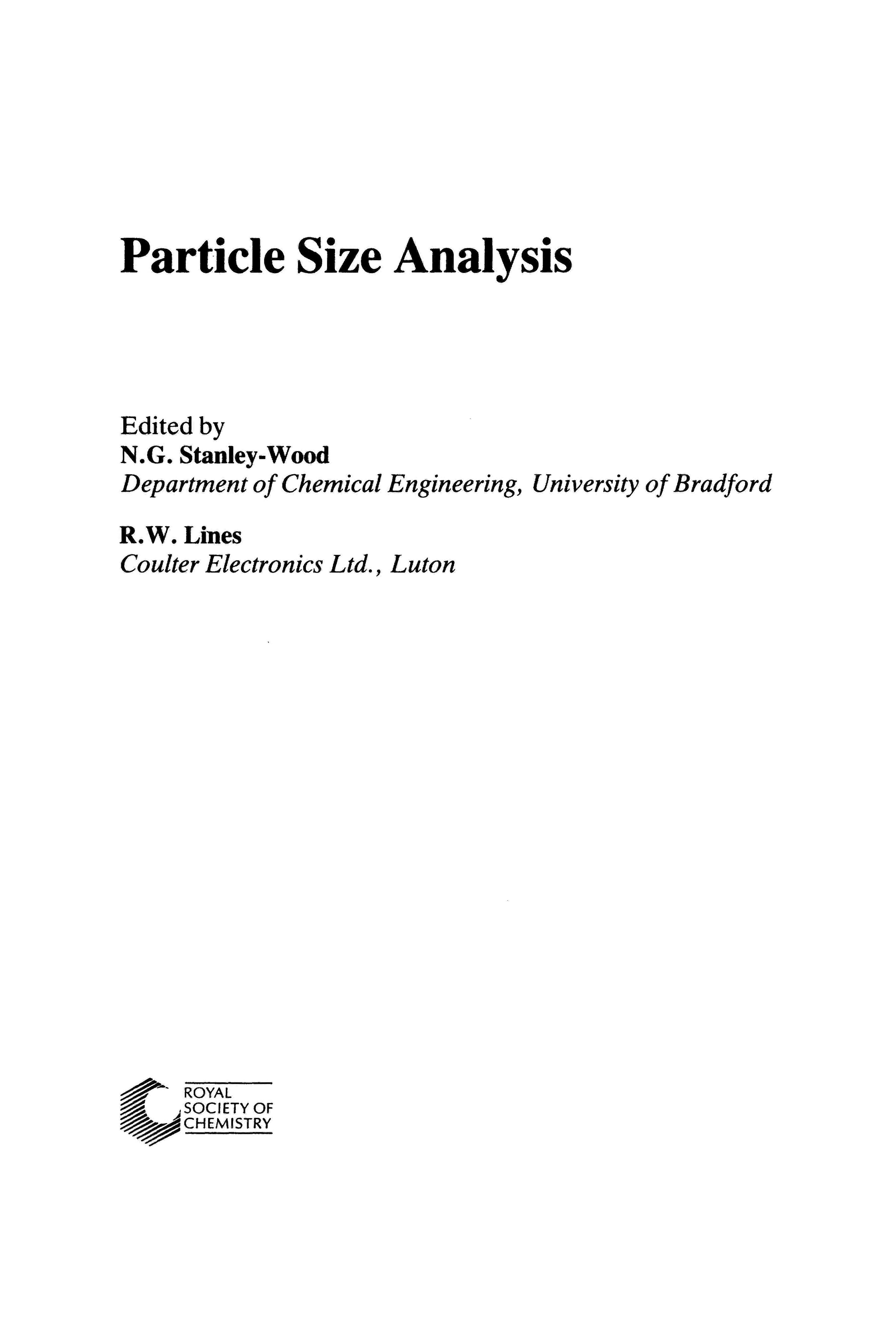Particle size analysis