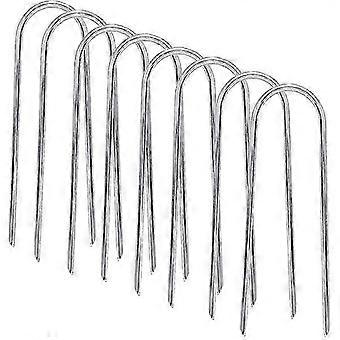 Tent pegs, galvanized U-anchors, 8pc